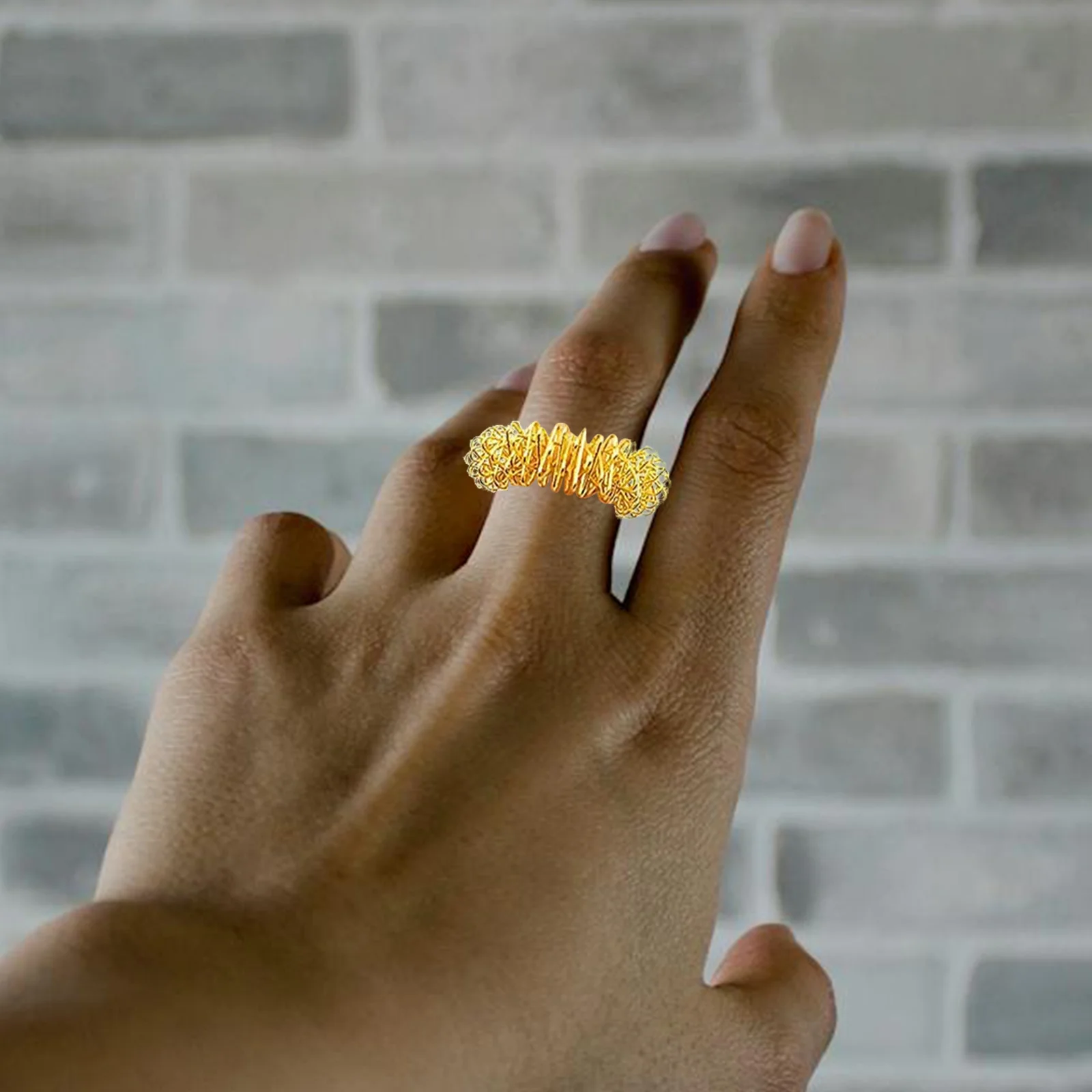 

6pcs Finger Massage Rings Spiky Acupressure Tool Stress Relief Hand Fidget For Adults Sensory Ring Massager Relaxation Ball