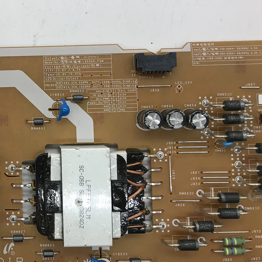 BN44-00808D PSLF261C07A L65S6N_FSM Power Supply Board for TV Original TV Card Power Source Sealed Plate BN44 00808D Power Card