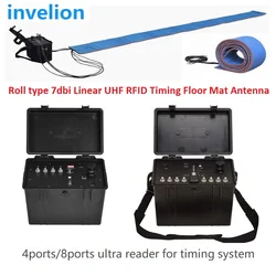 Complete Race Timing System 4 Ports Long Range RFID Chip Transponder Floor Mat Antenna For Triathlon Running Timing Solution