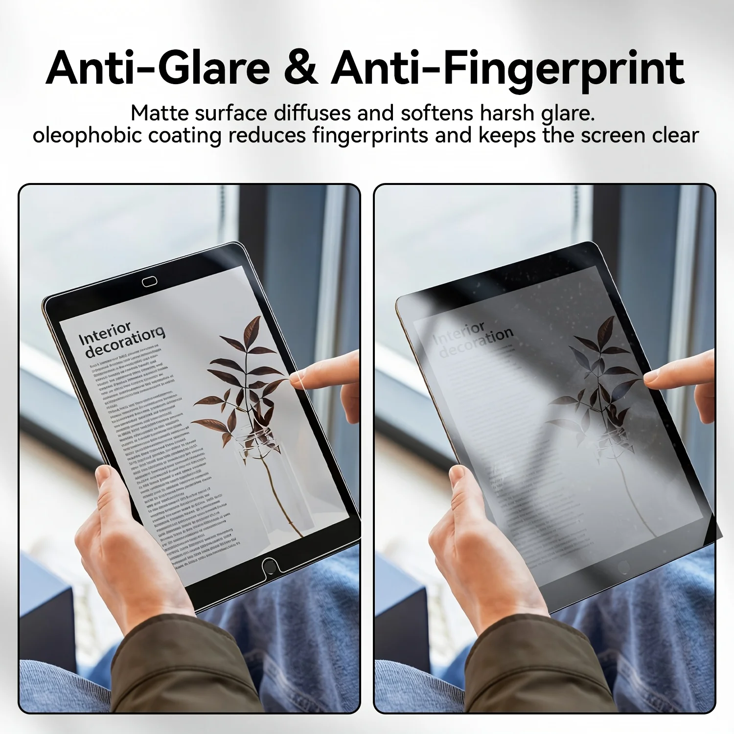 2 Stück iPad Displayschutzfolien mit Papiergefühl für iPad Pro 11 10./11. Generation, iPad 7/8/9. Generation, Air 6 4 5 10.9 13 12.9 M2 M3 M4 Mini6 7 Folie – Detail 6