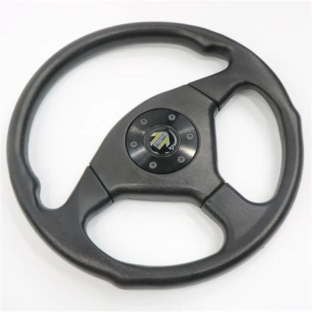 Car steering wheel black horn cover woven wire 350MM 14 inch PU racing game racing car JDM SIM