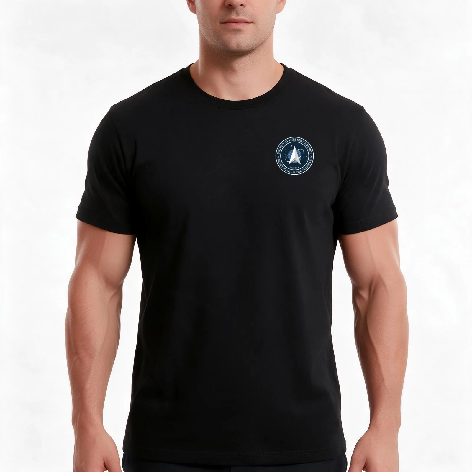 United States Space Force . . . Department of the Air Force Logo. T-Shirt, Summer Casual Cotton Tee, Oversized Streetwear Tops