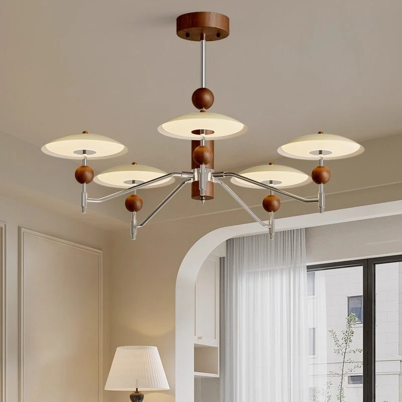 

French cream antique living room bedroom chandelier modern simple hall