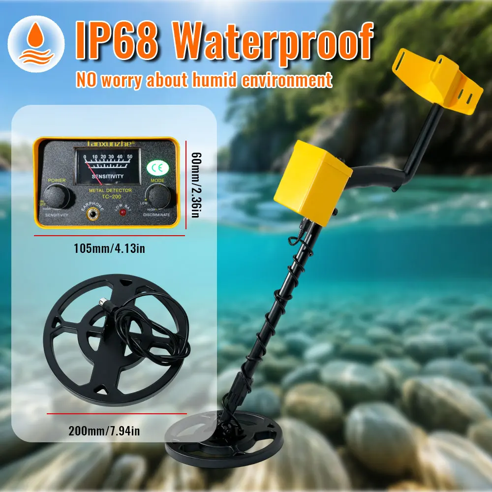 Hot Selling Underground Metal Detector TC-200 High Sensitivity Liquid Crystal Professional Gold Hunter Circuit Waterproof Coil image 5