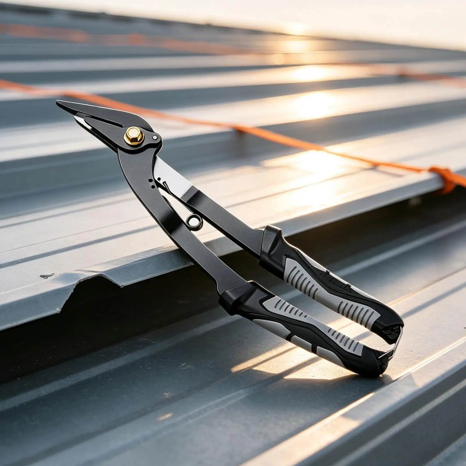 Metal Shears Ergonomic Grip Long-Lasting Non-Slip Rust-Resistant Snip Metal Cutter Tool For Aluminum Gutter PVC Stainless Steel