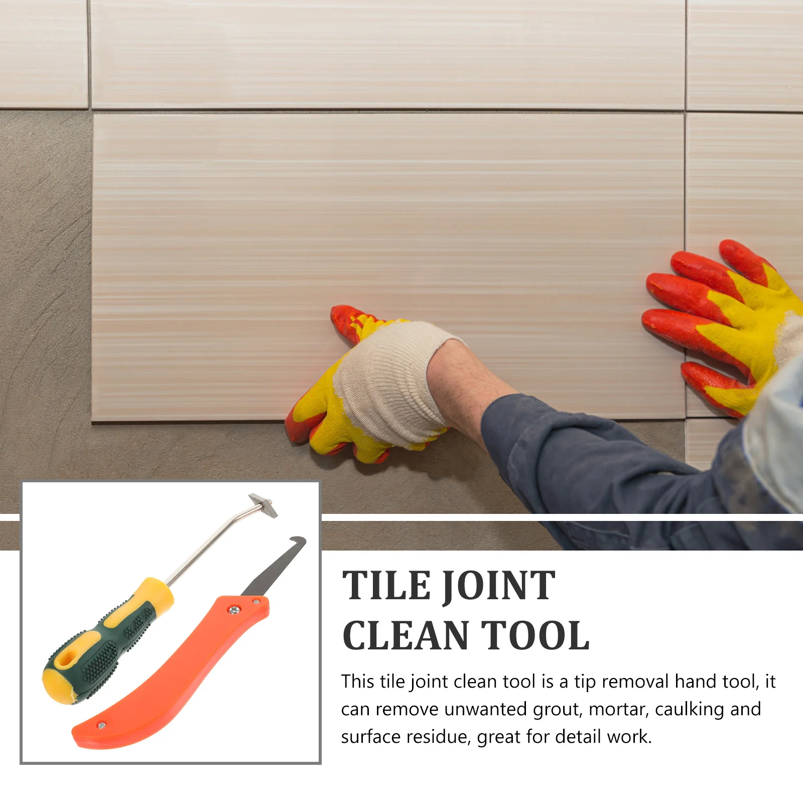 2 Pcs Seam Set Grout Scraper Sealant Remover Removal Scratch Rubber Work Cleaner