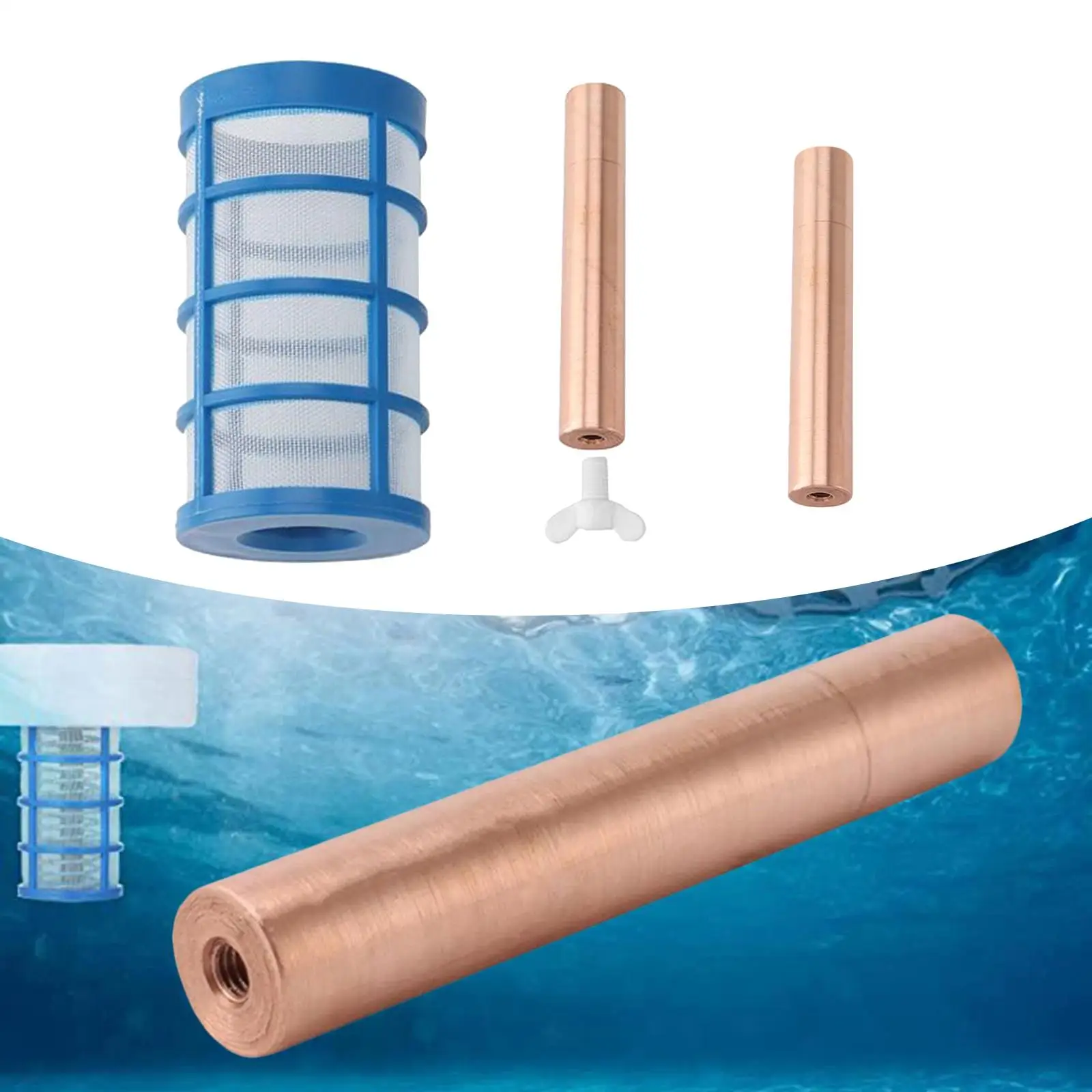 Solar Copper Anode for Solar Pool Parts Solar Powered Cleaner Kill Algae Water Purifier Pool Clarifier Swimming SPA Pool
