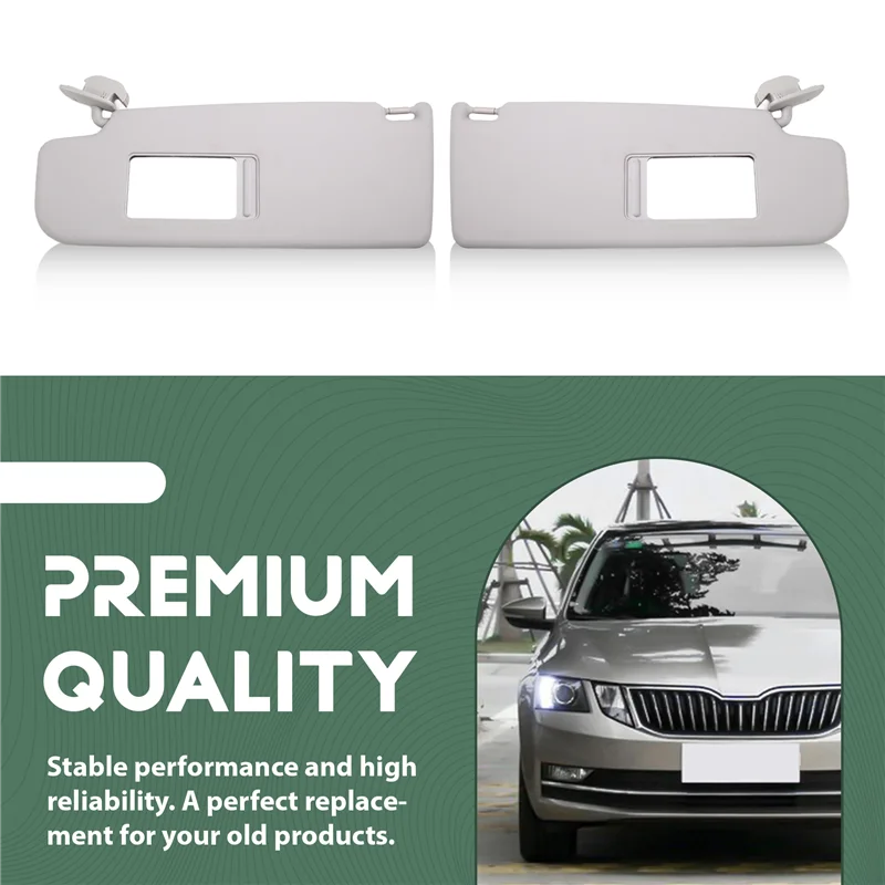 

A99F-Sun Visor Car Interior Mirrors Sun Visor Forskoda Octavia Baby Mirrors 1ZD857551/552 5JD857551/552