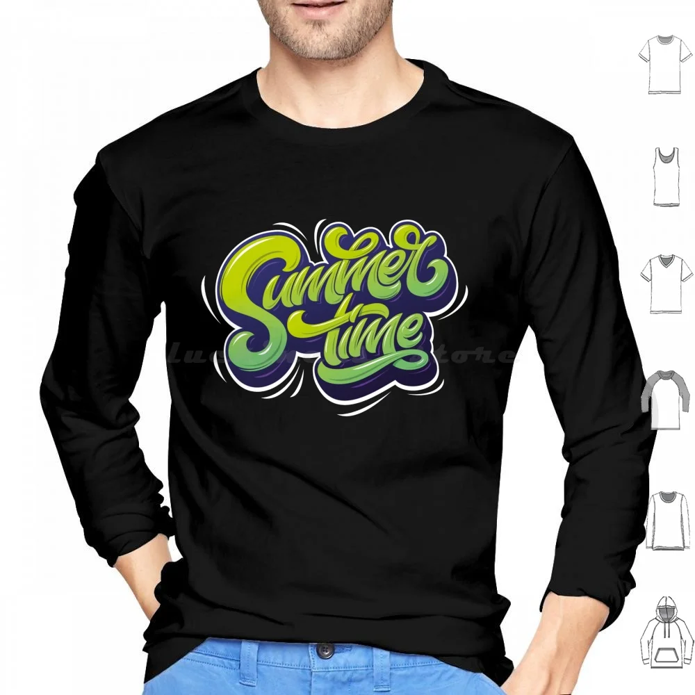 Summer Time Shirt-Summer Shirt Hoodie cotton Long Sleeve Summer Time Summer Summer Summer Time Music Big Time Rush