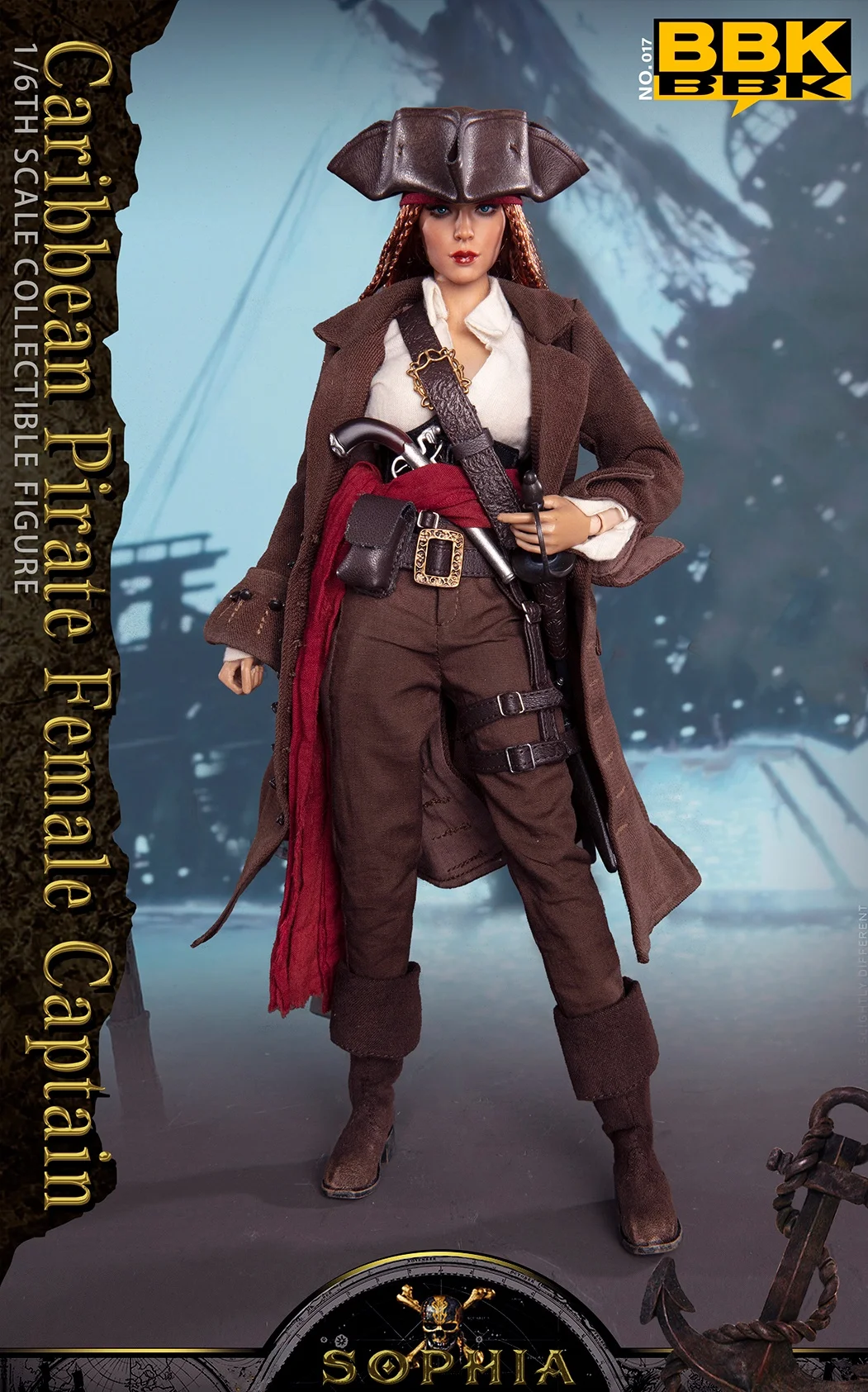 BBK BBK017 Caribbean Pirate Sophia Female Captain 1/6 Action FIGURE