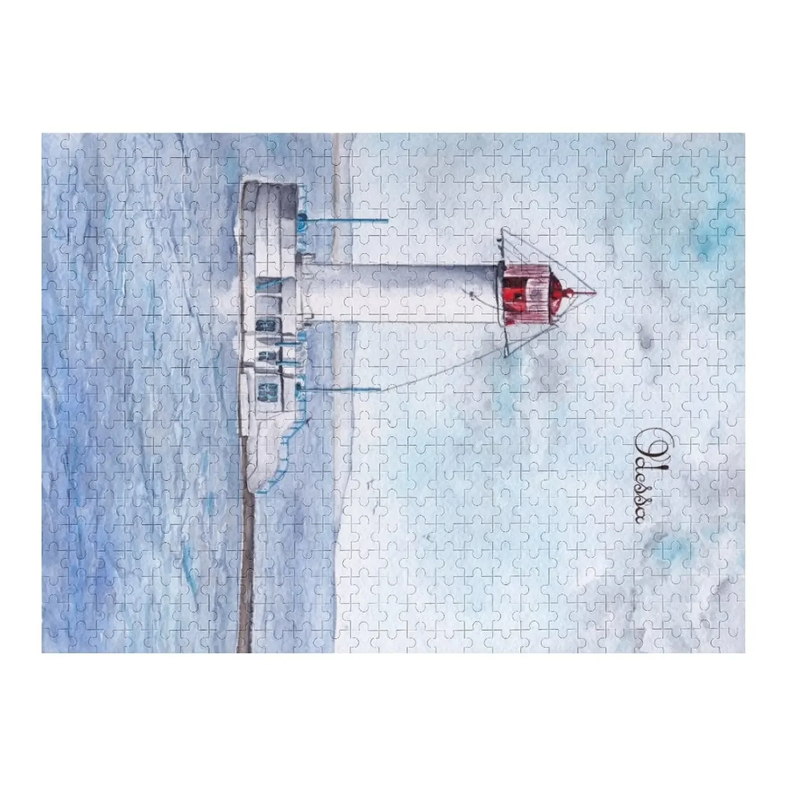 

Odessa. Vorontsov lighthouse Jigsaw Puzzle Personalised Toys Wood Name Children Puzzle