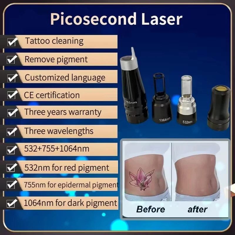 4000 Вт для салона, 808 диодный лазер, постоянный портативный 2 в 1, пикосекундный лазер для удаления татуировок и удаления волос, переключающая машина