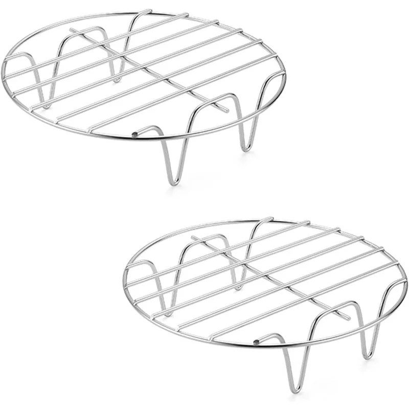 Neu! Für 2PCS Rack Edelstahl Kochgeschirr Dampfer Rack Kochen Backen Topf Stehen Airfryer Grill Lebensmittel Küche Dampfenden Racks gitter