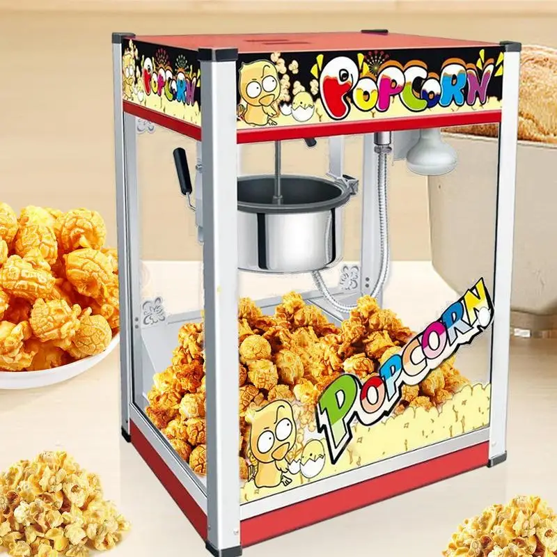 Popcornmachine Tafelblad Commerciële Popcornmachine 110V Tafelblad Maken Machine Volautomatische Trolley Corn Popper Diy