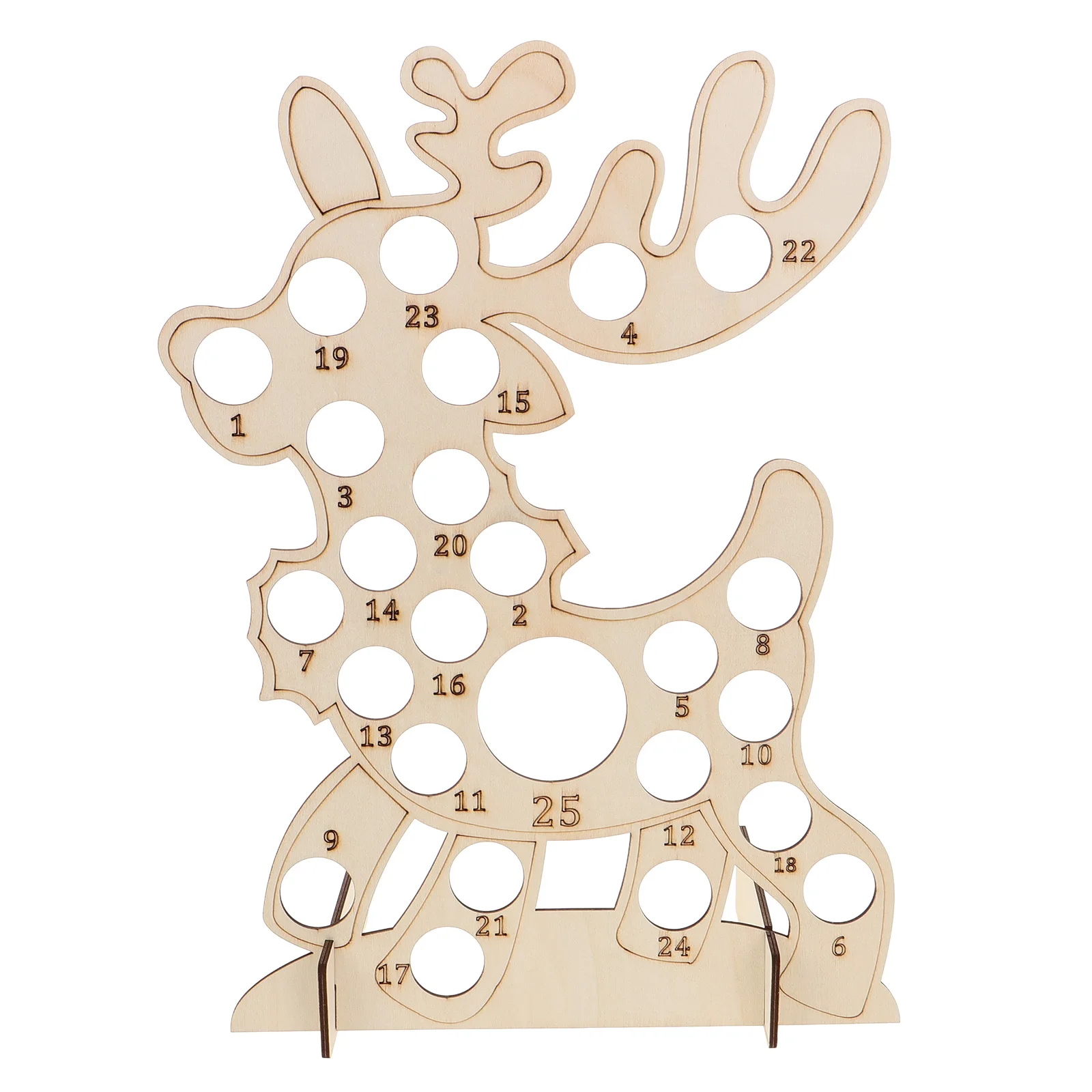 

1pc Chocolate Christmas Display Rack Christmas Elk Calendar Reminding Card Christmas Countdown Board Xmas Elk Calendar Figurine