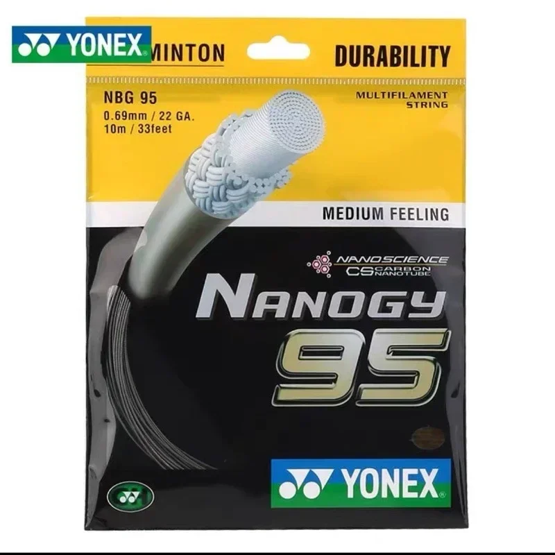 

Шнурок для бадминтона YONEX BG95 (0,69 мм) NBG95, шнурок для бадминтона BG95 Nanogy для среднего ощущения