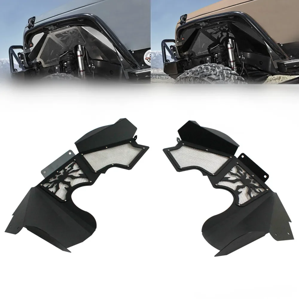 Inner Fenders Front + Rear 4Pcs/set Aluminum For Jeep JK Wrangler 2007--2017(J256&J256-5)