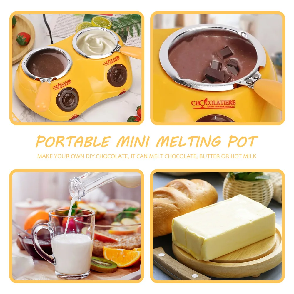 Aoresac Electric Melting Chocolate Pot with DIY Mold and Accessories/Non Stick for Candy Chocolate Milk Cheese Candy Home