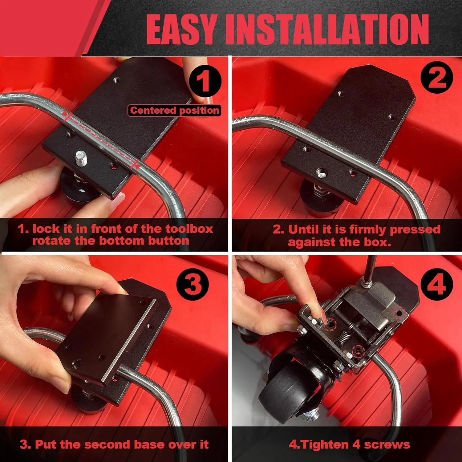 مجموعة عجلات التعبئة والتغليف، صندوق أدوات التغليف، صندوق أدوات التعبئة والتغليف مناسب للعجلات الأمامية ذات الهيكل الفولاذي المطور للميلووكي، #6