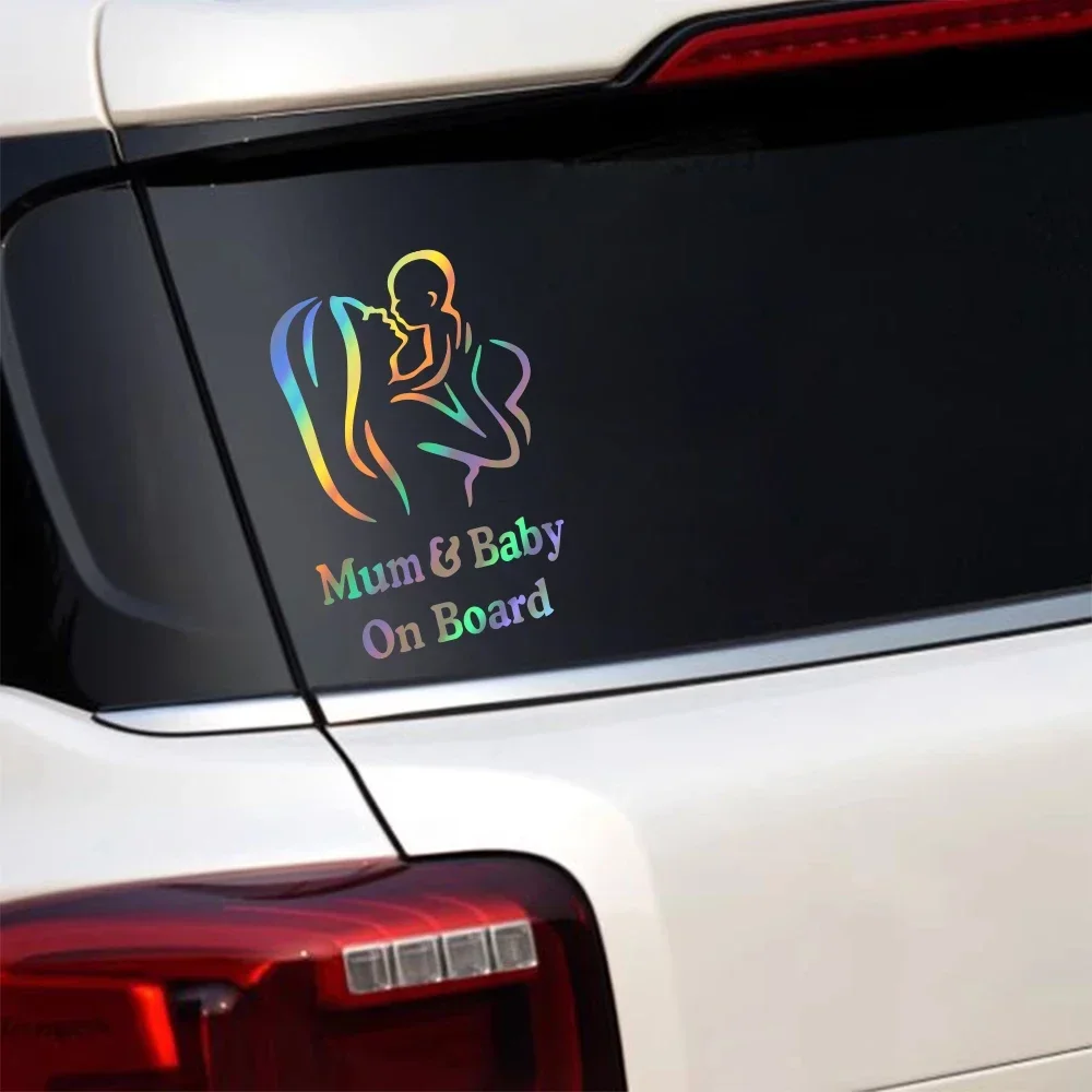 

Автомобильные наклейки креативный предупреждающий знак авто виниловые наклейки предупреждающие мамы и ребенка на борту безопасное украшение автомобильные универсальные аксессуары