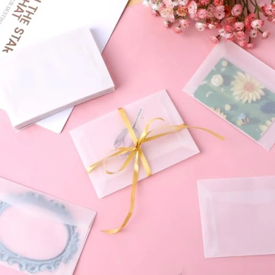 50 PCS Glassine Envelopes 4.5 × 3.2