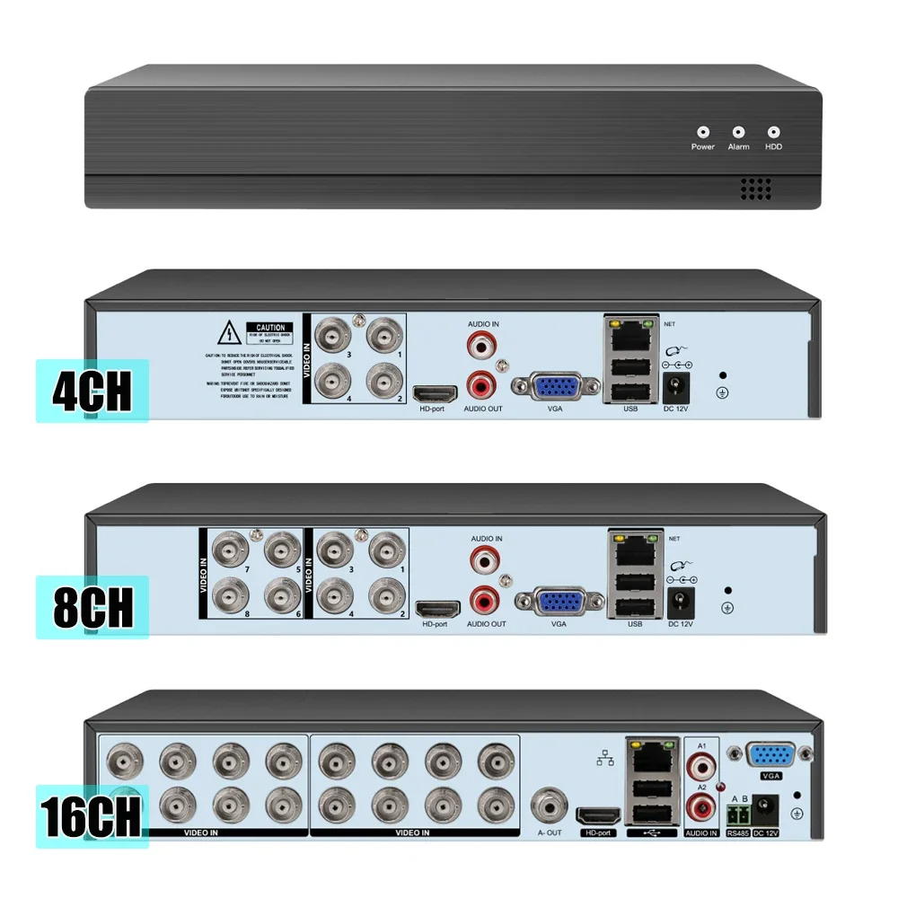 H.265 4K AHD DVR XMEYE HVR 16 Channel Video Surveillance System 3 IN 1 AHD TVI CVI Hybrid Mini DVR Recorder for AHD CCTV Camera