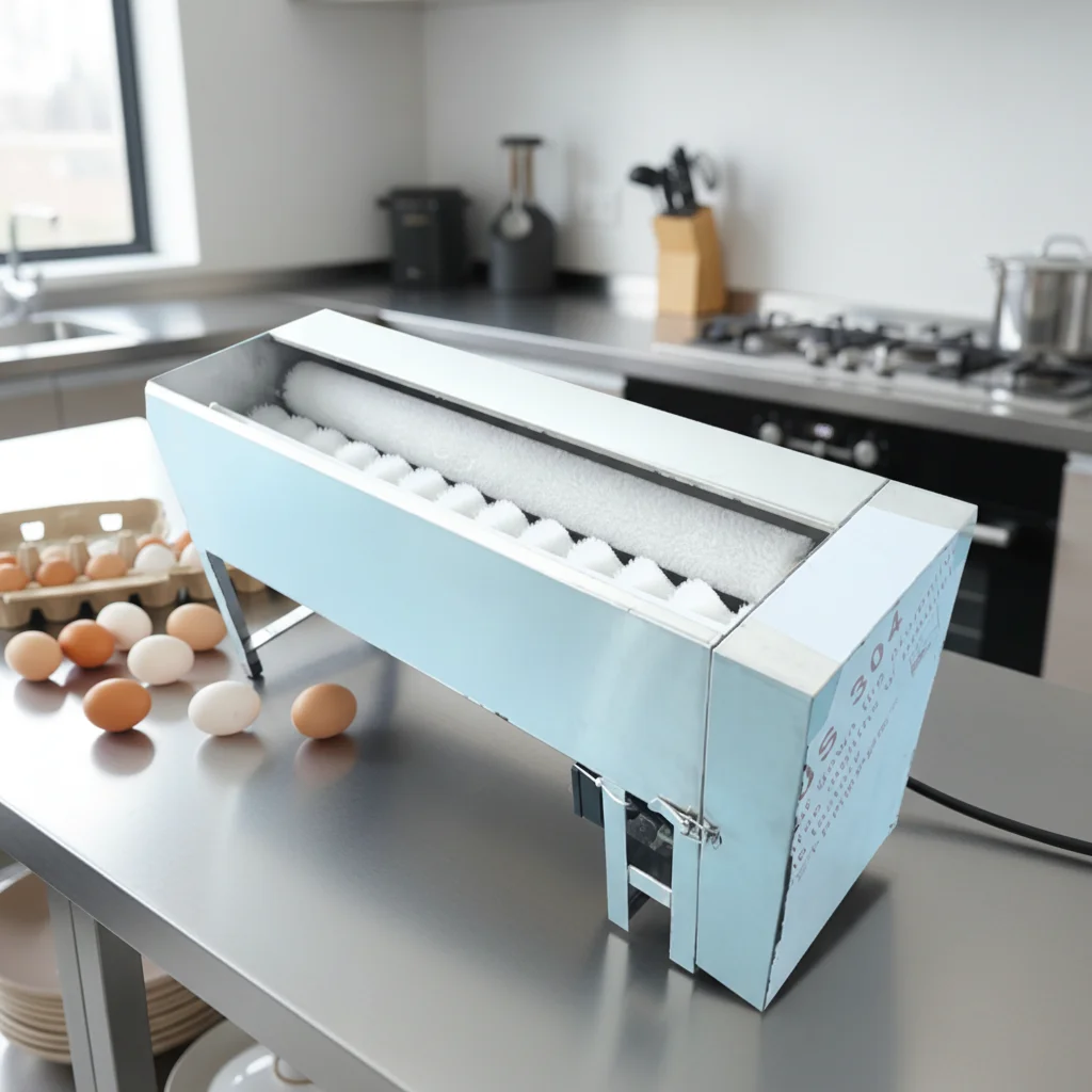 FOODLINE Small Electric Egg Cleaning Machine Easy Operate Device For Small Scale Family Poultry Farm