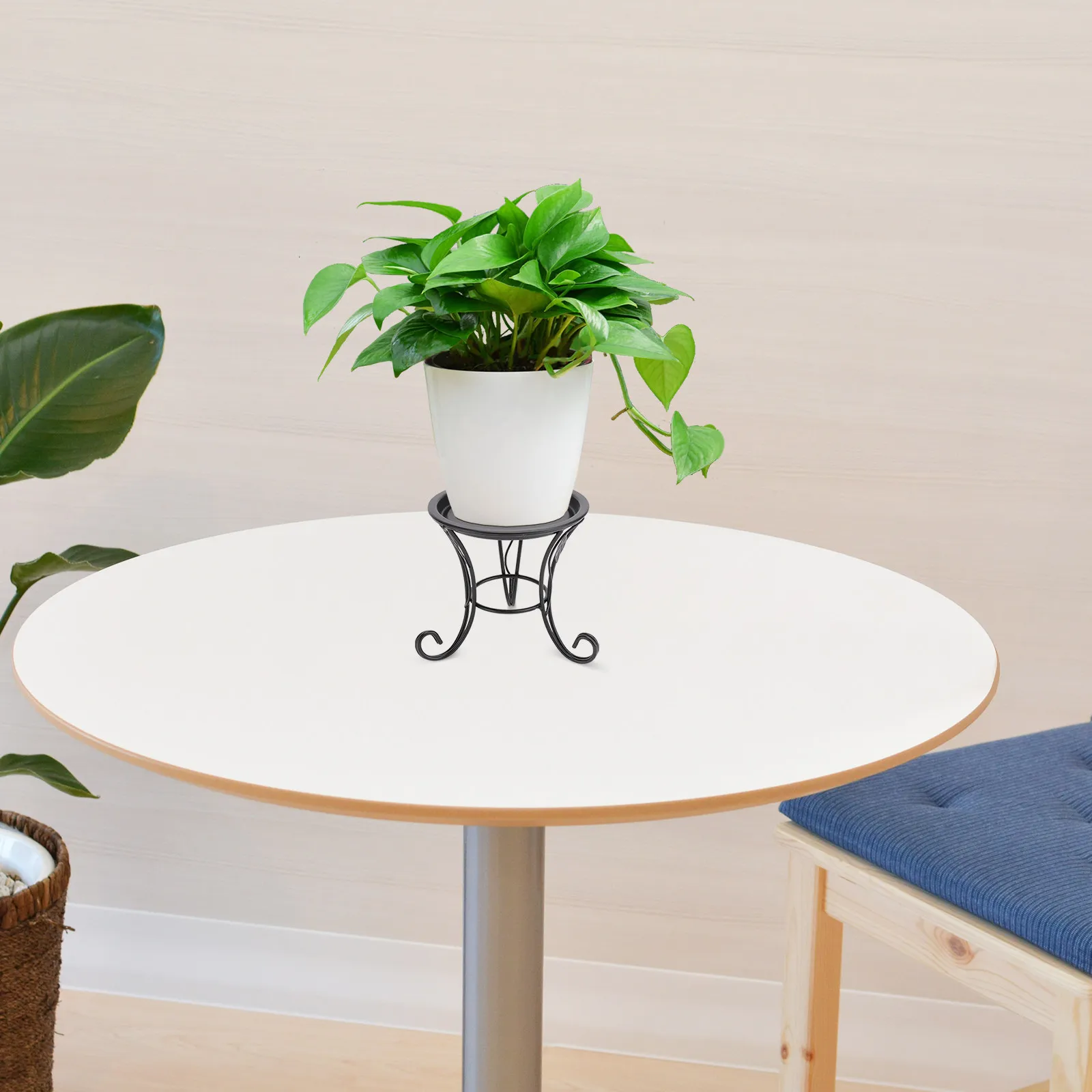 

Маленькая мини-подставка для растений, черная, для цветочных горшков, для дома и улицы, для балкона, для суккулентов, декоративная подставка для цветов в помещении