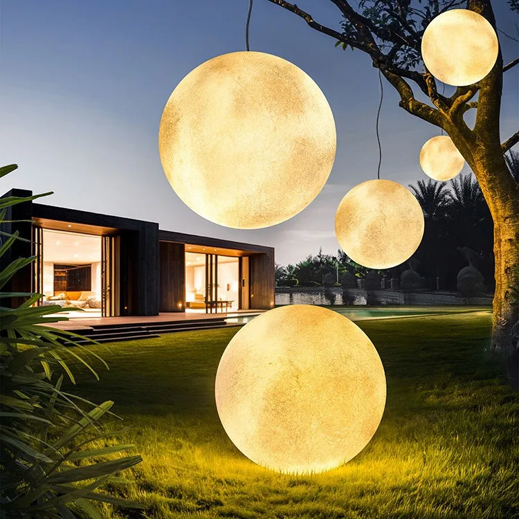 

Лунные фонари, уличные газонные фонари, солнечные люстры для двора, B&B патио, ландшафтный дизайн, водонепроницаемые сады, газонные фонари
