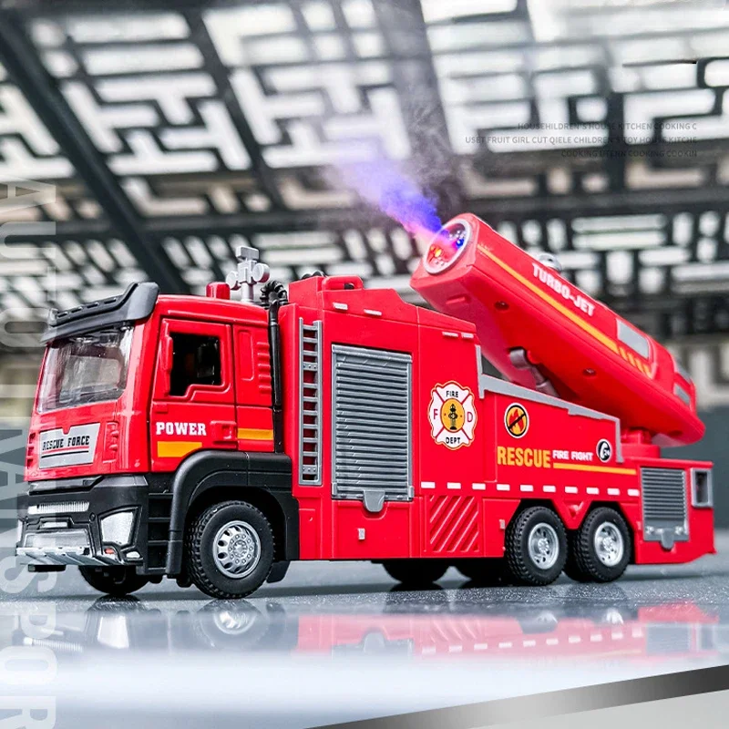 Spray Fire Engine Model Children Car Toy Children Sound Light Diecasts Toy Vehicles Toy for Kids Boy Birthday Gift Fire Truck