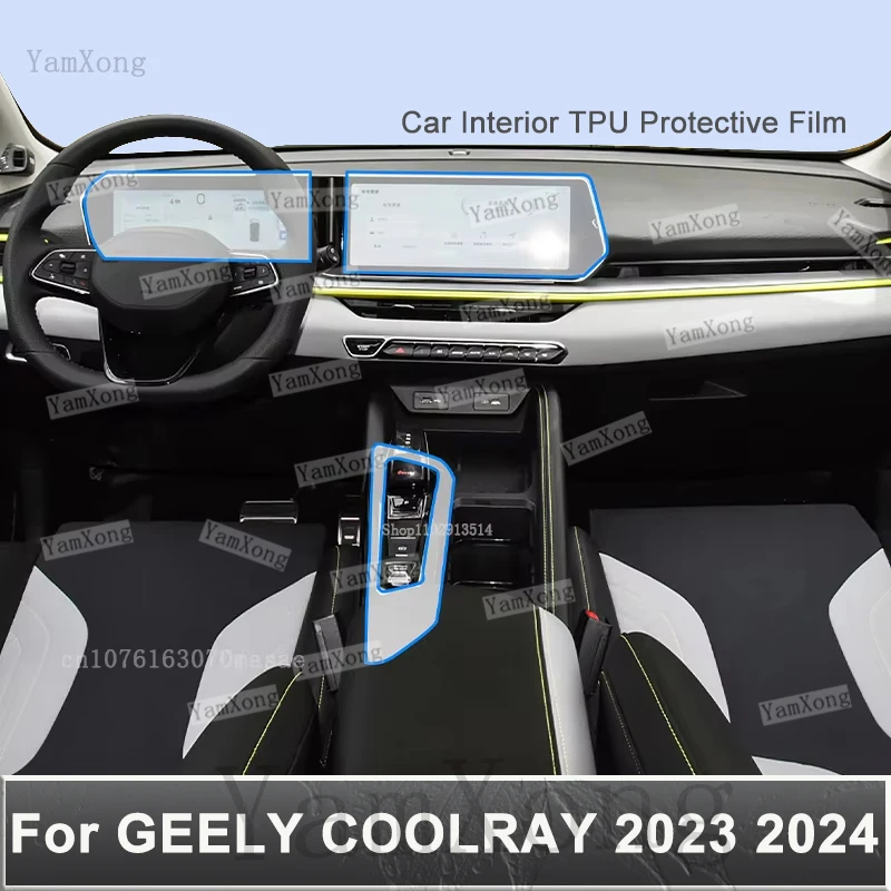 For GEELY COOLRAY 2023 24 Car Interior GPS Navigation LCD Screen TPU Protective Film Protector Decoration Car Stickers