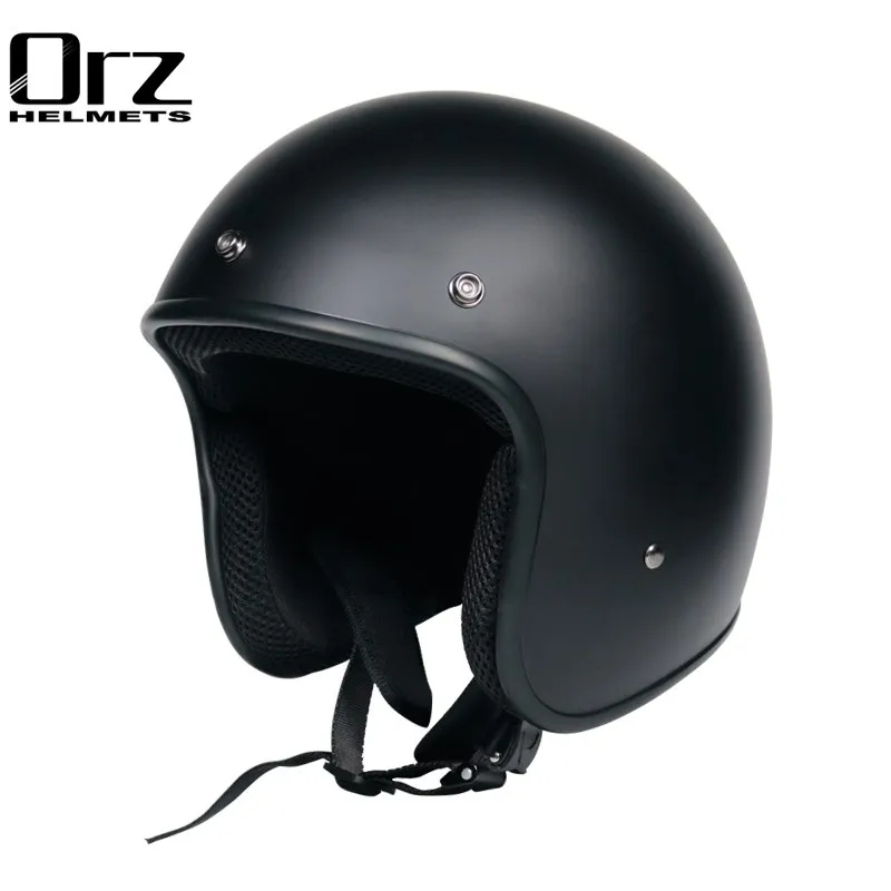 Kostenloser Versand DOT genehmigt retro motorrad helm casco 3/4 open face helm cafe racer helm chopper helm capacete