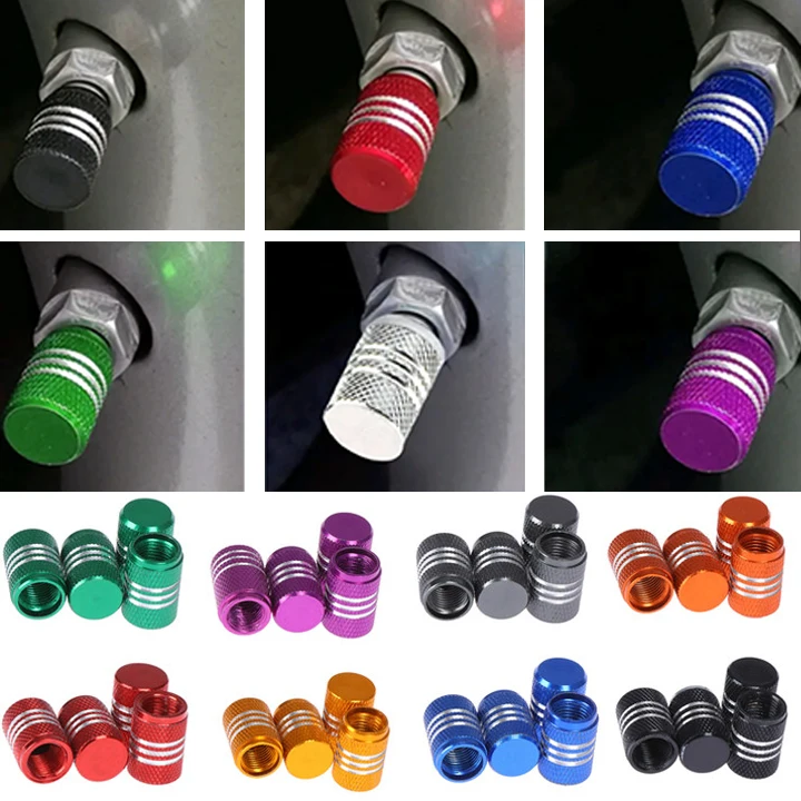 4PCs Car Truck Bike Tire Tyre Wheel Valve Stems Cap 2024 New Arrival Wheels Rims Air Valve Caps Cover Aluminum Auto Accessories