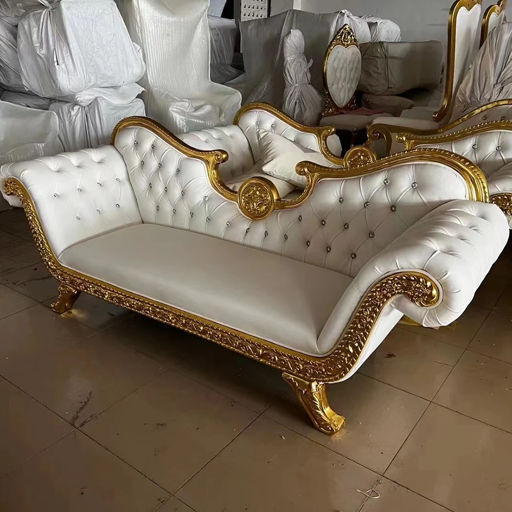 Modern Leather King Throne Chair Two Seater Sofa for Bride and Groom for Wedding Events Hot Sale for Banquet Party
