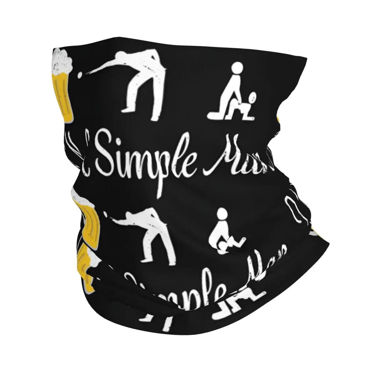 I'm A Simple Man Pool Players Billiards Scarf Neckerchief Neck Face Mask Polyester