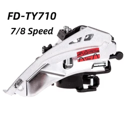 SHIMANO TOURNEY FD-TY710 MTB Front Derailleur 3x8 And 3x7 Speed TOP SWING Clamp Band Mount Original Parts