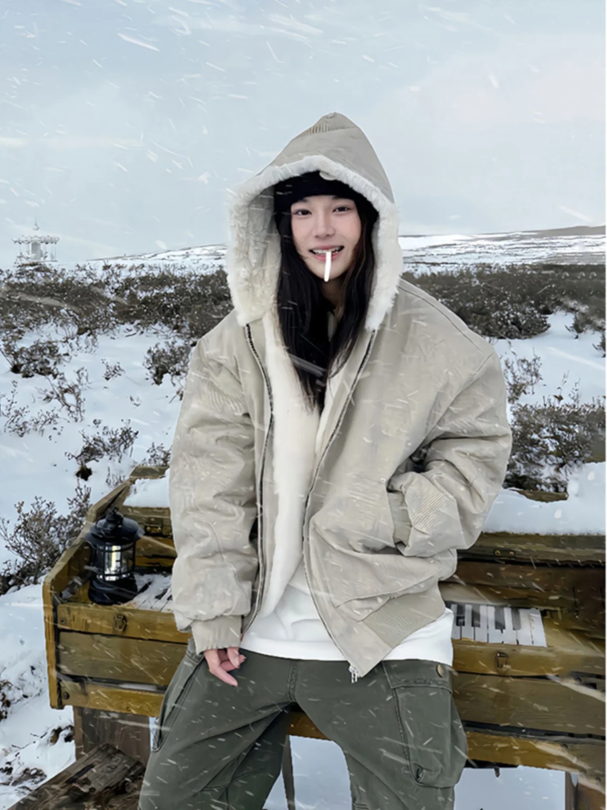 

Мужская зимняя куртка Cleanfit Marble Base Mountain Eagle с флисовой подкладкой и капюшоном, хлопковое пальто в американском стиле для молодежи