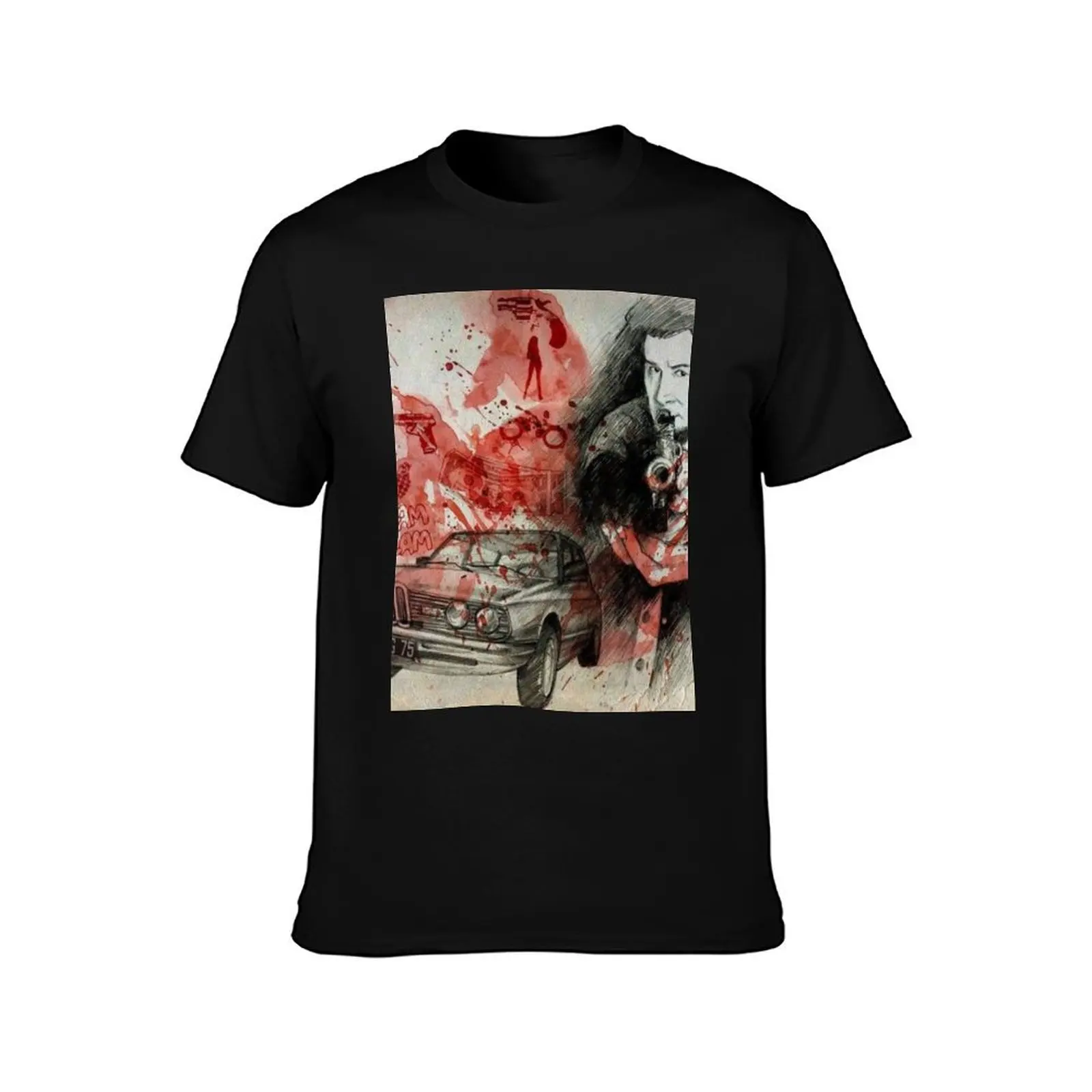 Death instinct Jacques MESRINE, T-Shirt Gym Exercise Short Sleeve T-Shirt