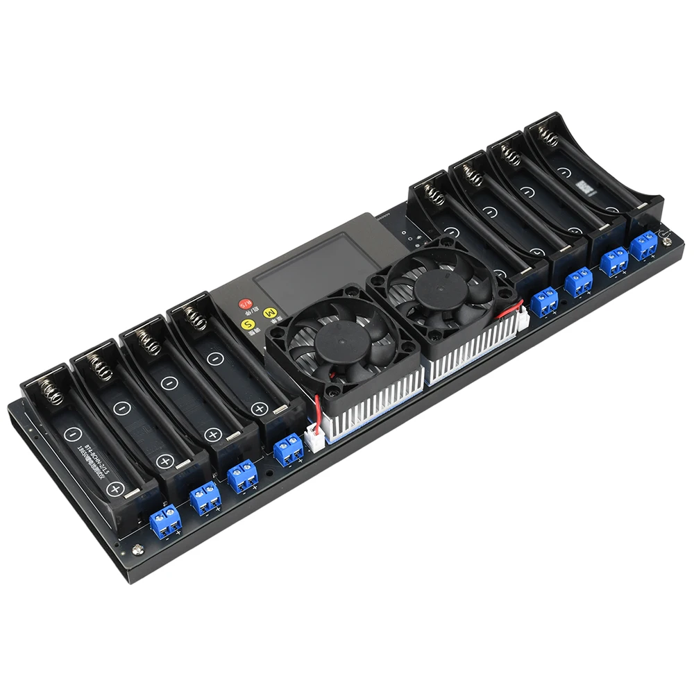 

8-channel 18650 Battery Capacity Tester DC 12-19V 2.4-inch Color Screen Curve Display Electronic Load Tester Module