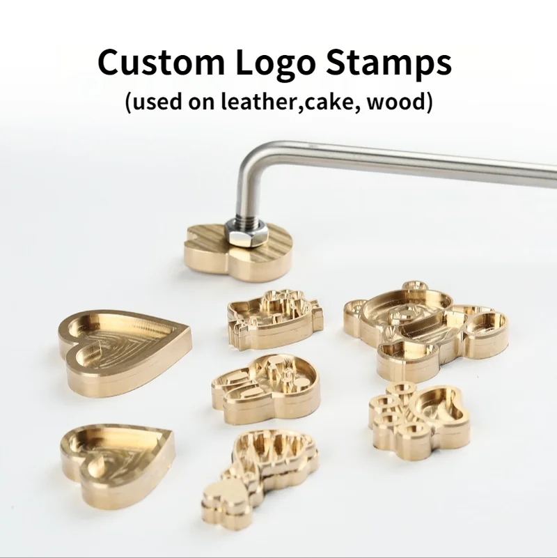 304 cake hot stamping stick custom logo stamps branding heating handle tools imprint bread wood peel coconut bamboo leather