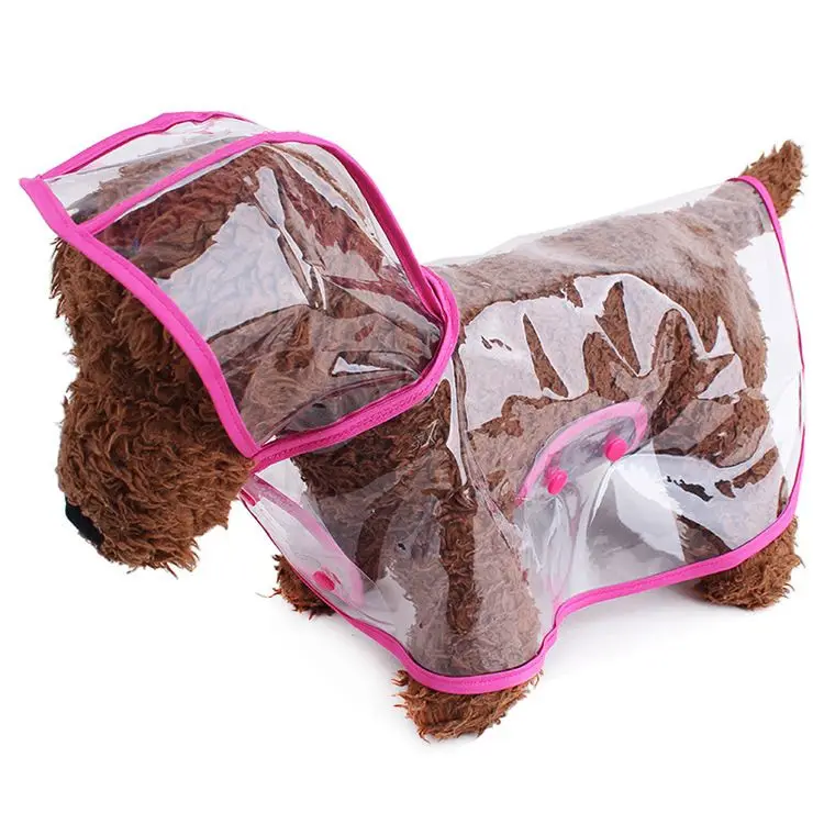 Dog Apparel Pet Supplies Raincoat Teddy Small And Medium New Transparent Plastic Fashion Poncho Raincoat Ropa Para Perros