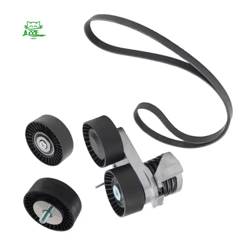 

A22E-11287557851 4Pcs Belt Tensioner Pulley Set For BMW E82 E88 135I E90 E91 E92 E93 335I N54 11287563927 7PK1855 11287556251