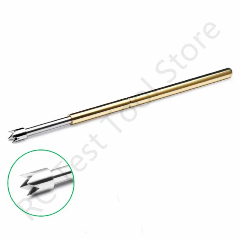 100PCS Spring Test Probe P100-Q2 4-claw Head Test Pin Head Dia 1.5mm Length 33.35mm Needle Dia 1.36mm Spring Pogo Pin P100-Q