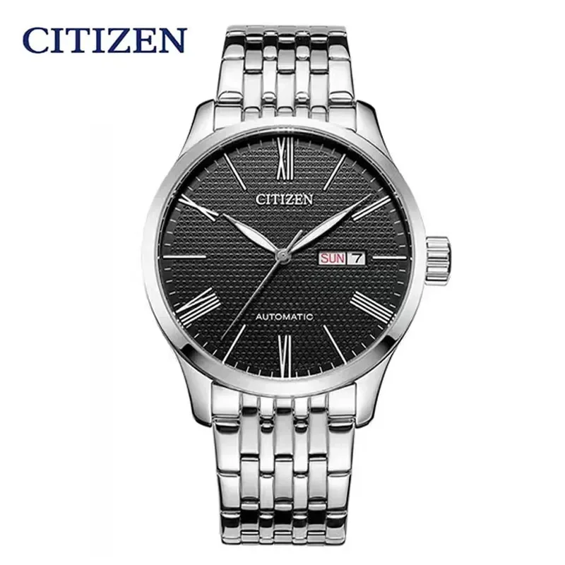 CITIZEN-Relógio De Quartzo De Aço Inoxidável Para Homens, Dual Display, À Prova De Choque, Negócios E Lazer, Marca De Luxo De Moda, NH-8350