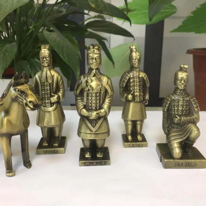 Terracotta Warriors Ornaments Shaanxi Characteristic Crafts Metal Creativity Gifts Abroad for Foreigners Xi'an Tourist Souvenirs