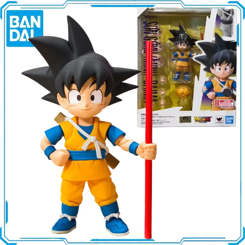 In Stock Original Bandai SHF Dragon Ball Son Goku MINI Action Figure ภาพเคลื่อนไหวของเล่นของขวัญสะสมงานอดิเรกอะนิเมะของแท้