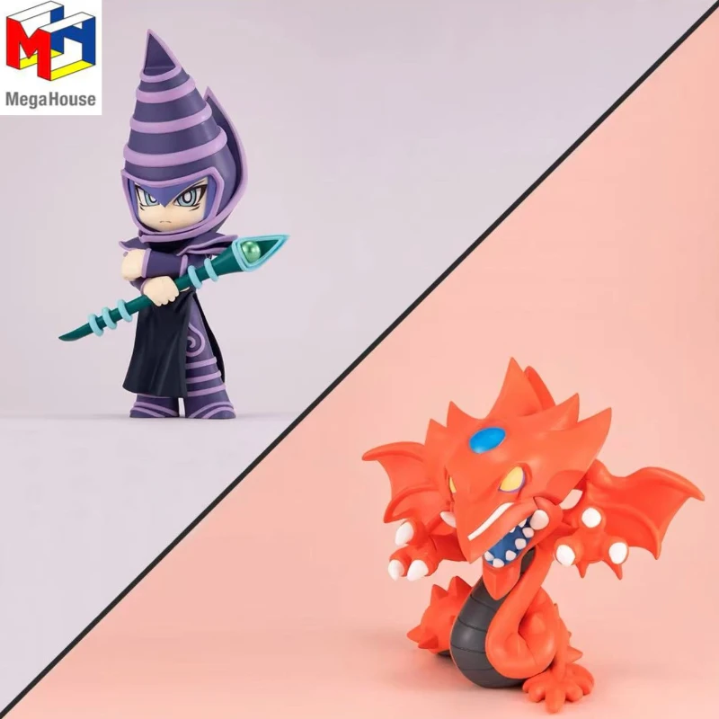 

In Stock Original Mega House MEGATOON Black Magician Slifer The Sky Dragon Animation Toy Gift Model Collector Hobby Genuine