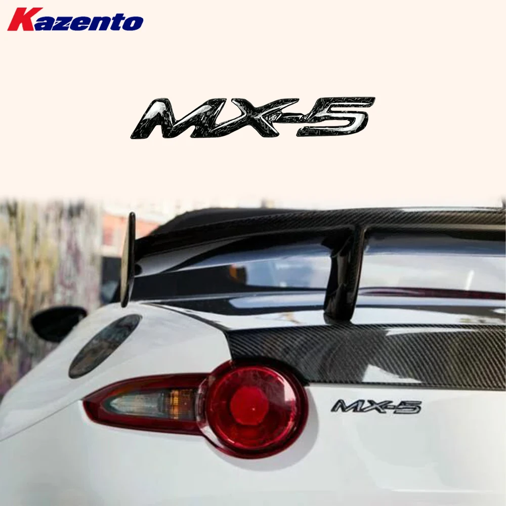 

For Mazda Miata MX-5 MX5 NA NB NC ND KZ Style Carbon Fiber Logo Badge Emblem