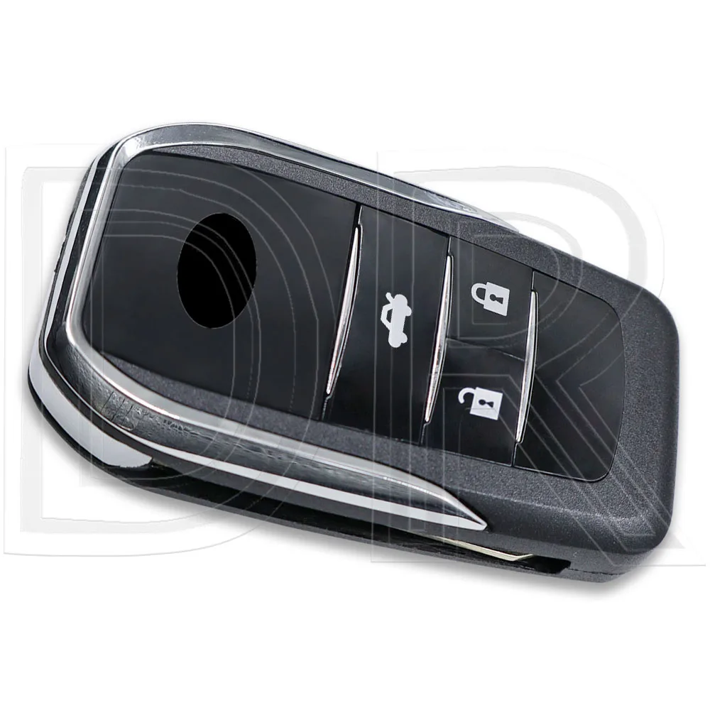 Gran carcasa de llave de coche con tapa modificada con hoja TOY43 para Toyota Corolla Camry RAV4 Avalon Yaris Auris Crown Venza Matrix