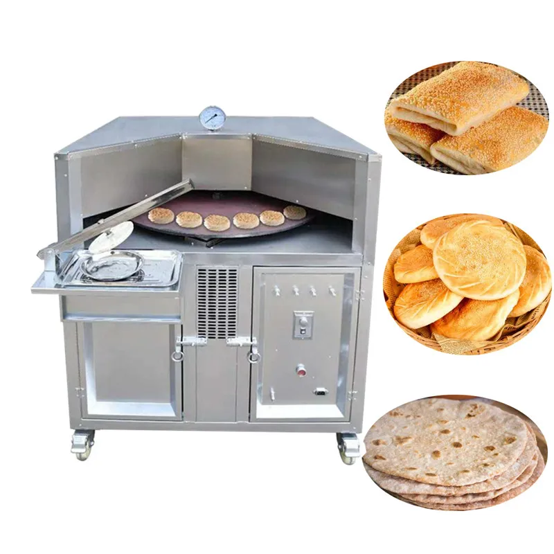 Fabricante De Pão Pita Árabe Comercial, Forno De Gás De Padaria, Roti Making Machine, Forno De Cozimento A Gás